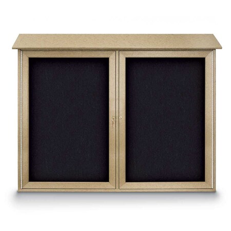United Visual Products Indoor Enclosed Combo Board, 48"x36", Satin Frame/Burgundy & Cinnabar UVCB4836-BURGUN-CINNABA
